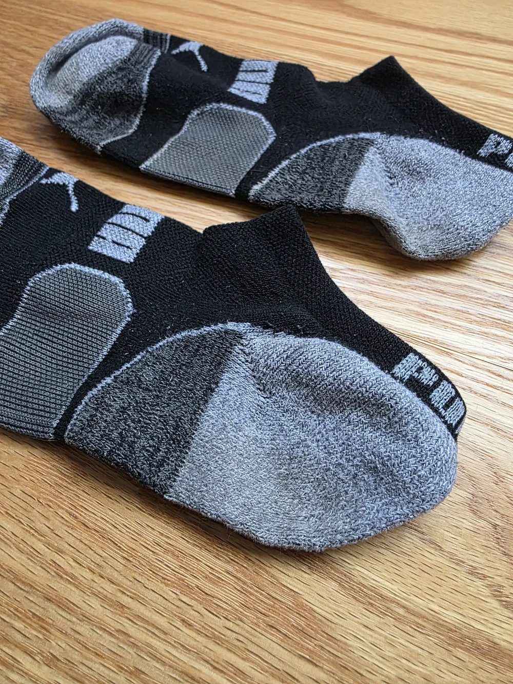 PUMA Black & Gray Low-Cut Athletic Socks WW
